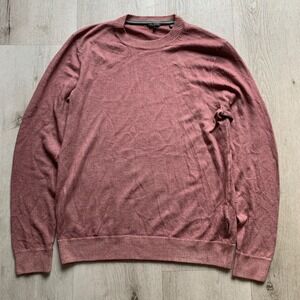 Ted Baker London Men's Size 4 Wool Cashmere Blend Crew Neck Sweater Burgundy